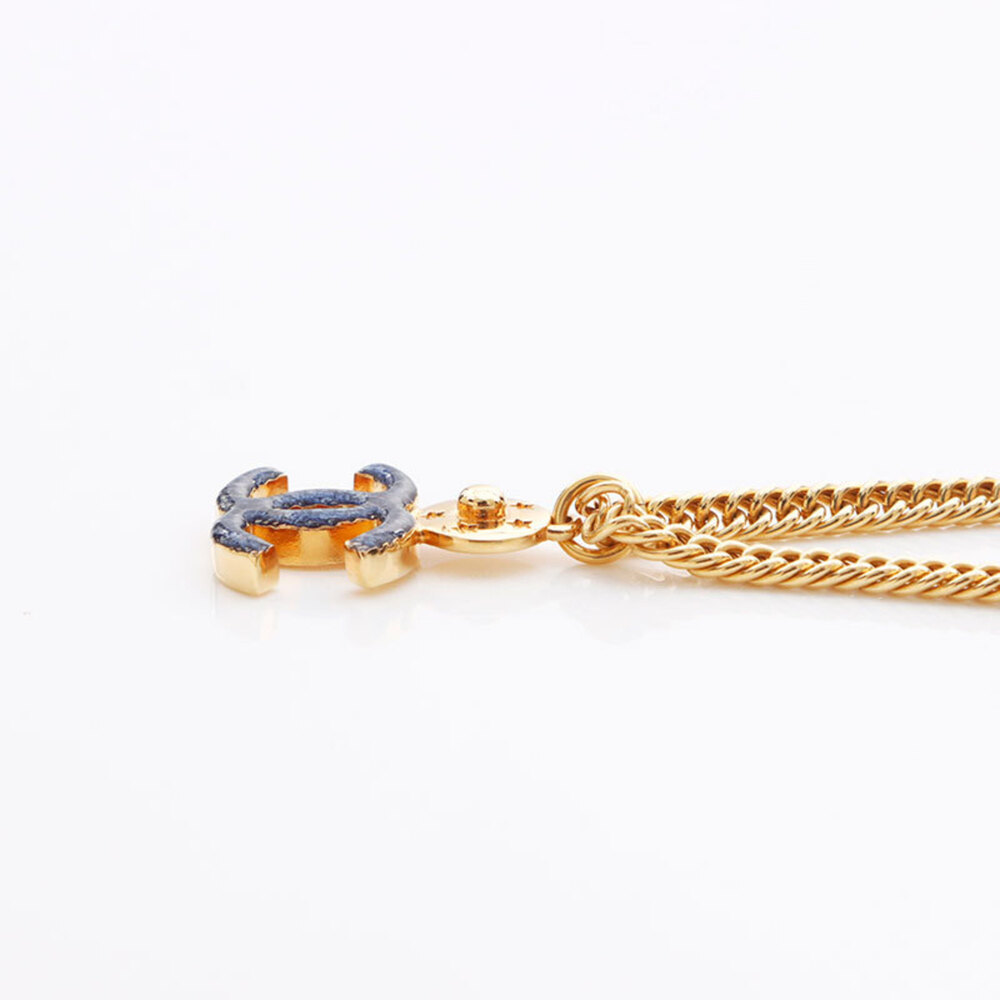 CHANEL Blue Logo Necklace - Picture 3 of 9
